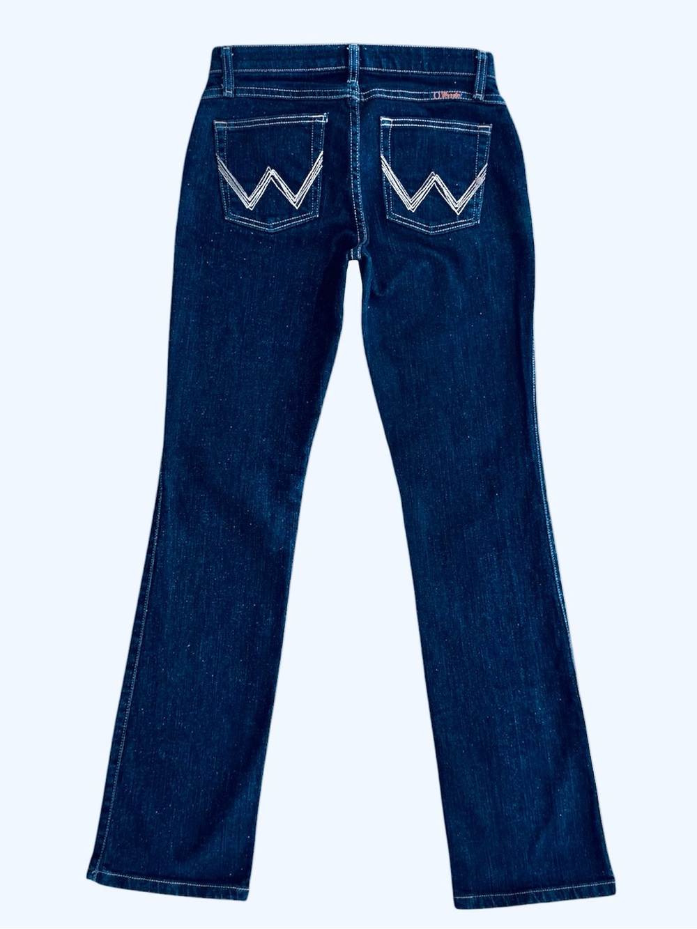 Wrangler Dark Dynasty Wash Ultimate Riding Q-Baby Mid-Rise Bootcut Jeans 3/4x34